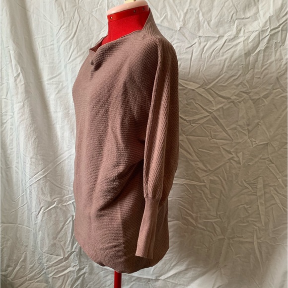 BROWN RIBBED SWEATER - Picture 2 of 5